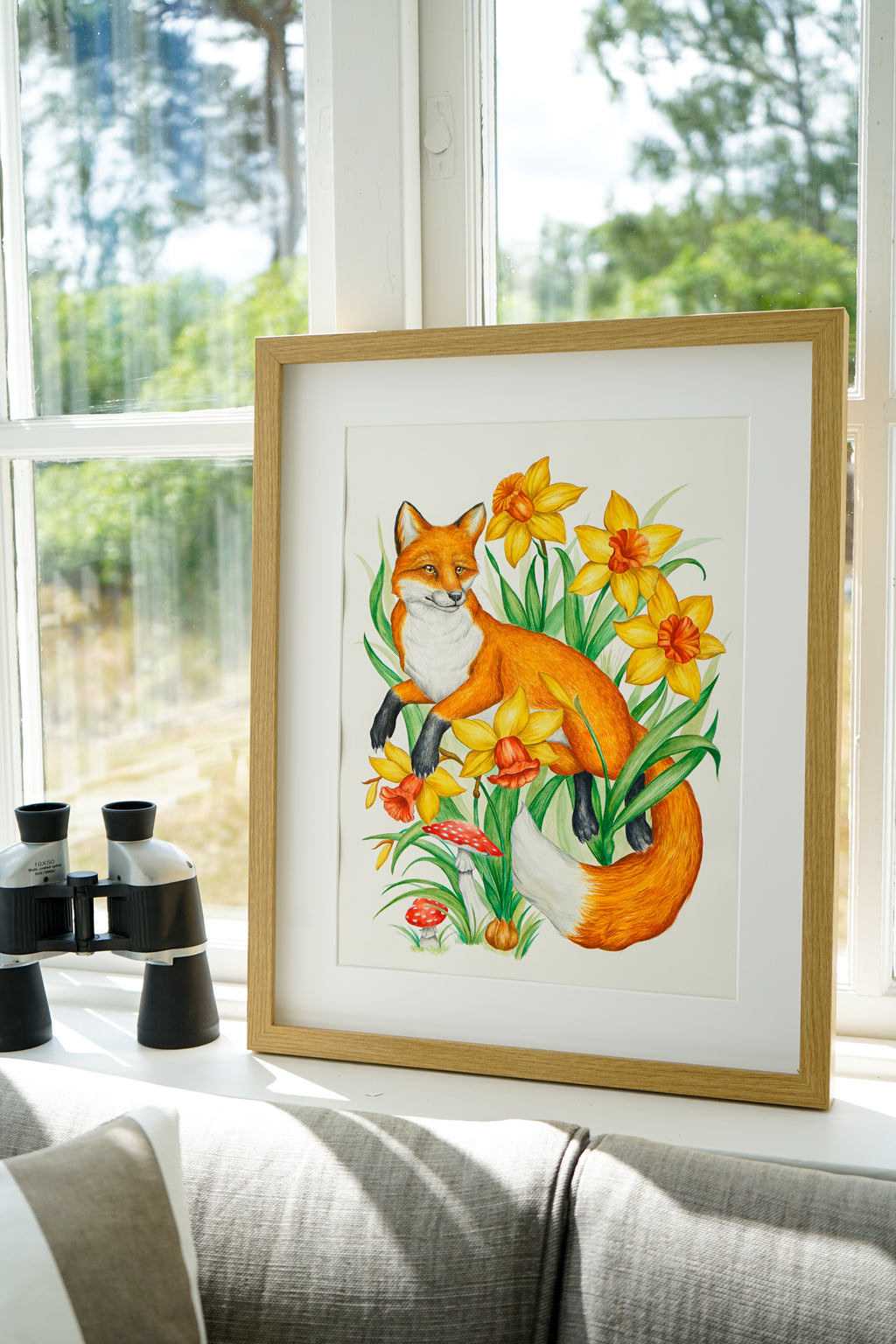 Fox & Daffodils