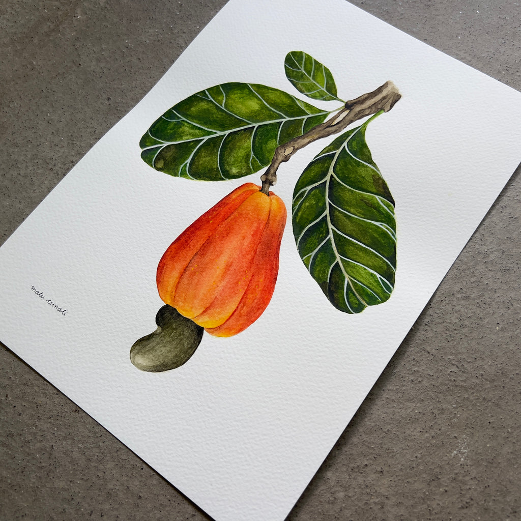 Cashew Branch Original Watercolor