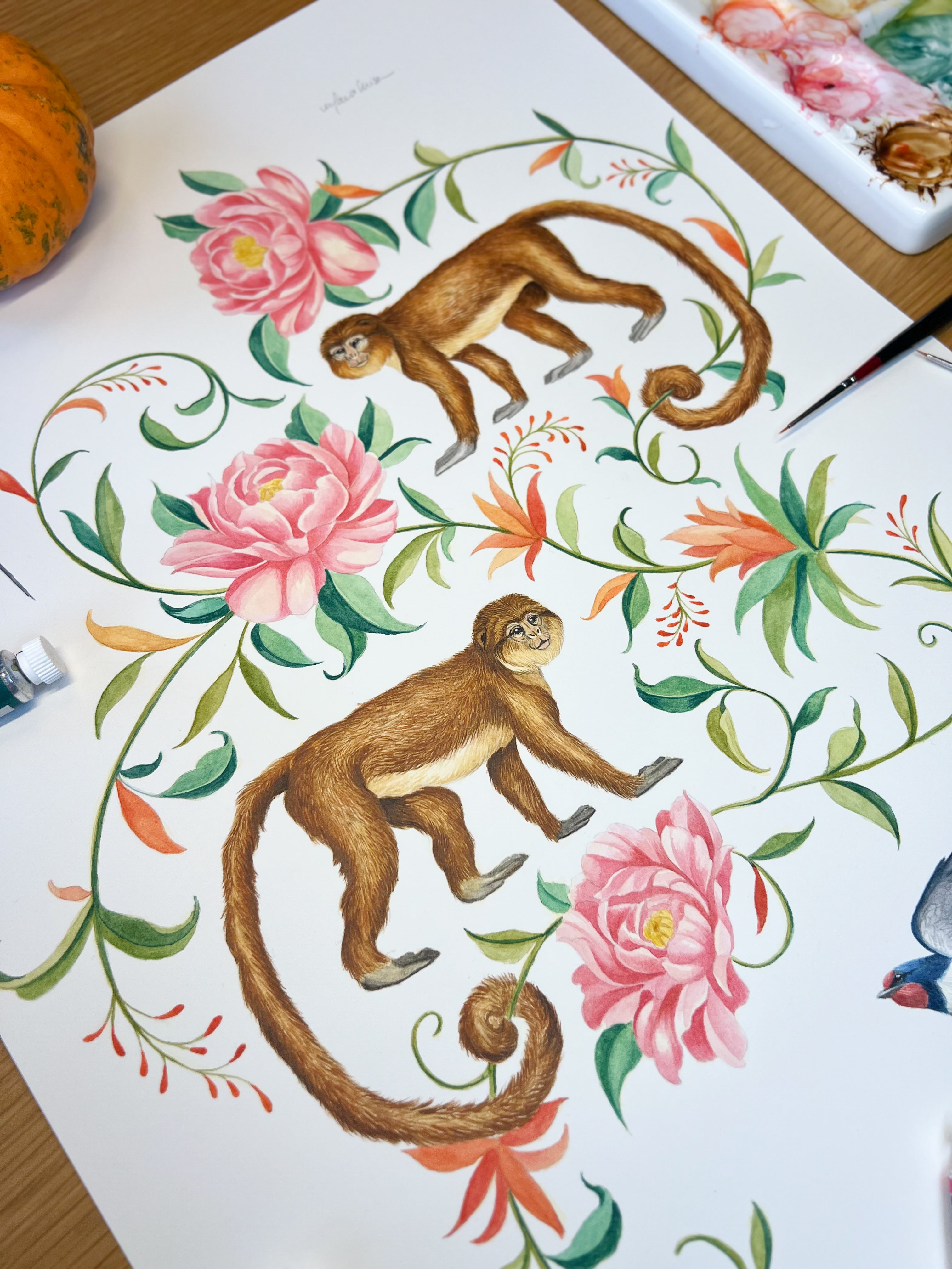Monkey & Swallow